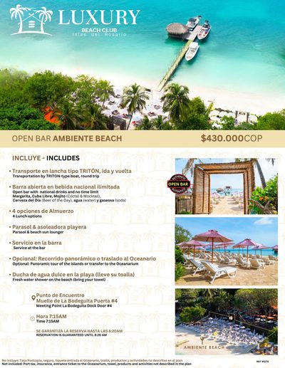 LUXURY Beach Club – Open Bar Ambiente Beach